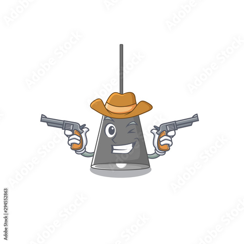 Cowboy pendant lamp cartoon with mascot shape