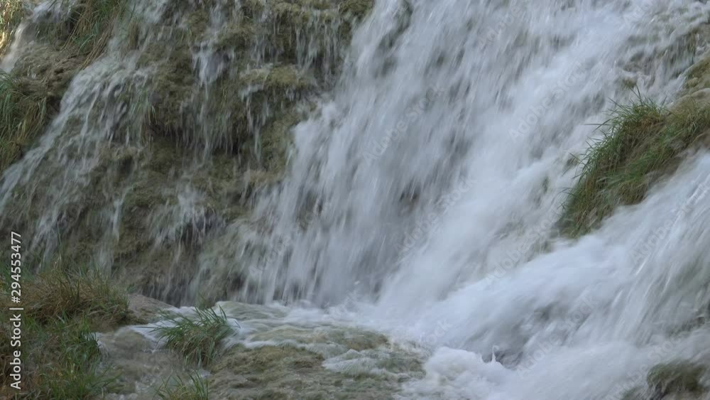 Waterfalls on a sunny day in the national park of the river Krka. Waterfalls on a sunny day in the national park of the river Krka.