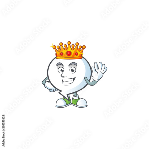 King shape circle bubble for text icon.