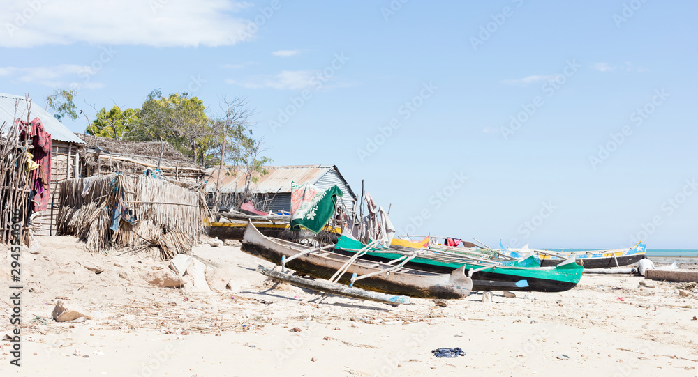 Fishermans village in the south of Madagascar