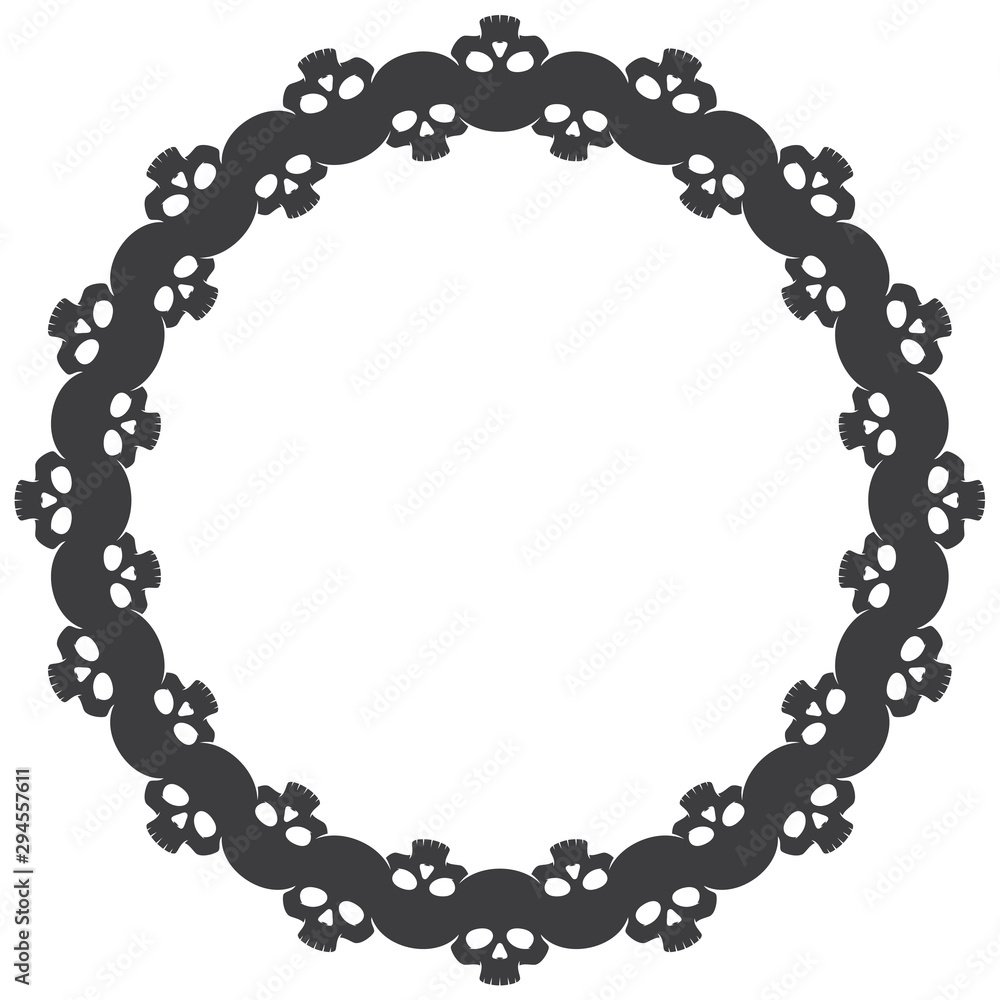 Vector template circle frame from scolls Vector template circle frame from scolls