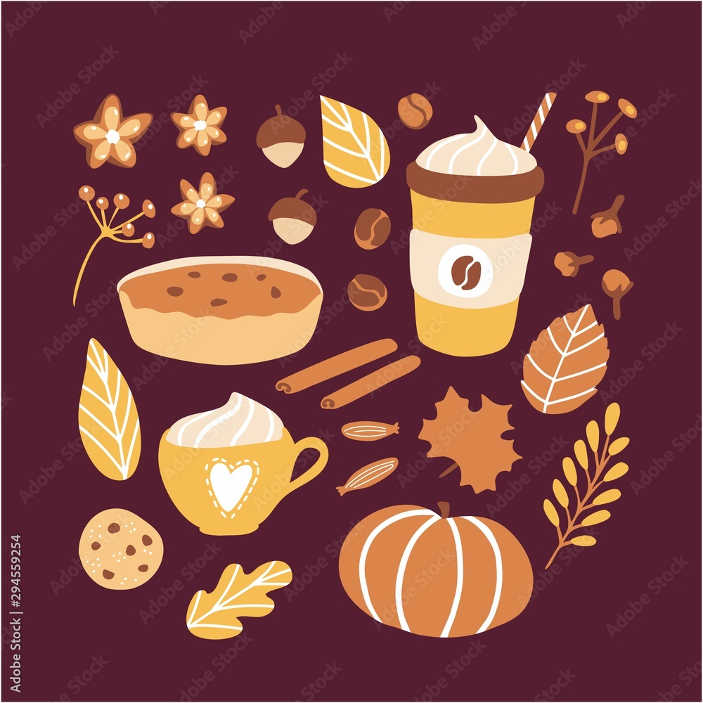 Vector illustration Autumn season. Vector illustration Autumn season.
