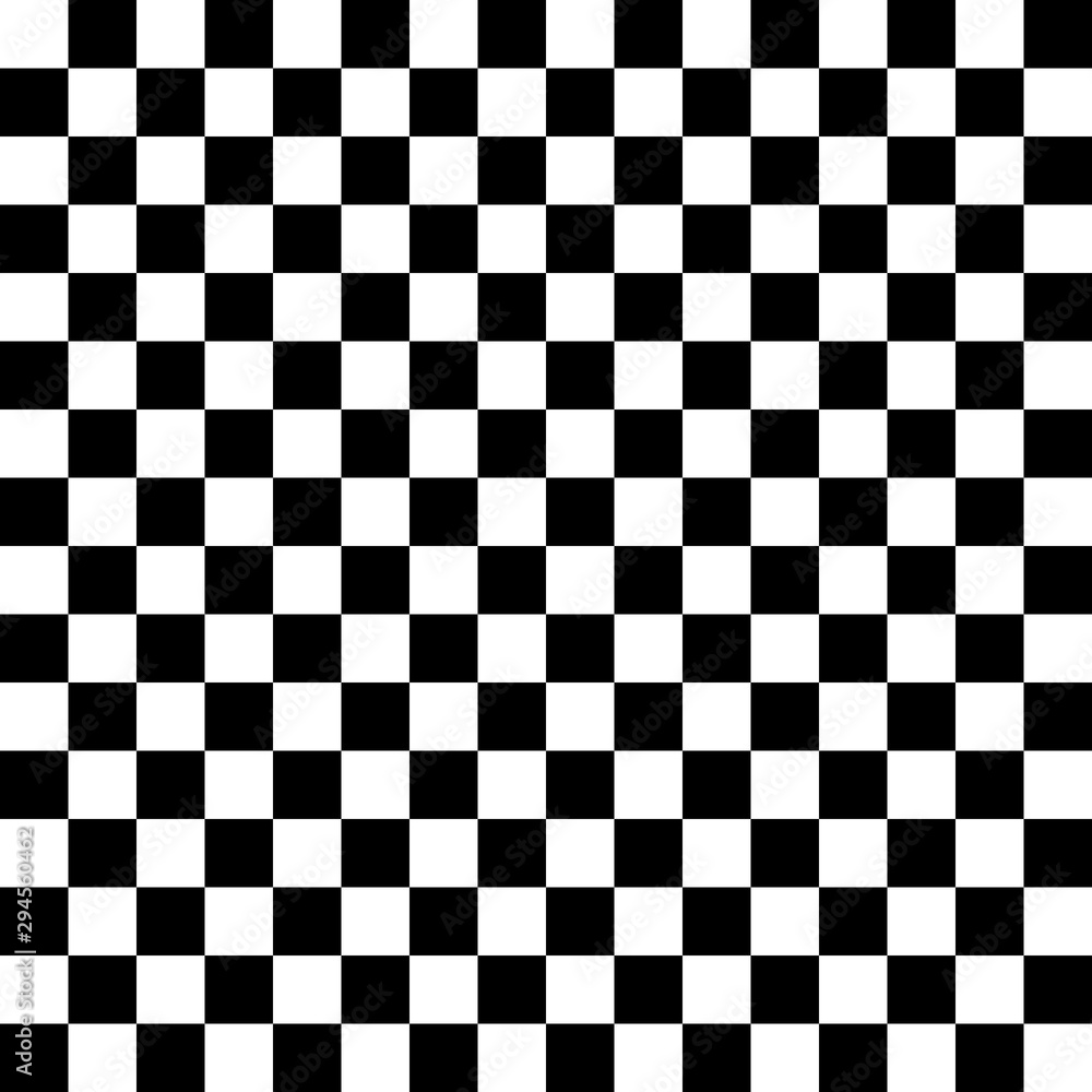 Fototapeta premium Black and white tile. Checkered flag seamless pattern. Car race or motorsport rally flag on white background.