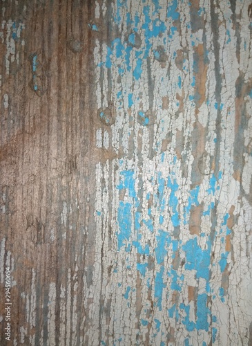 Old Board with traces of old blue paint