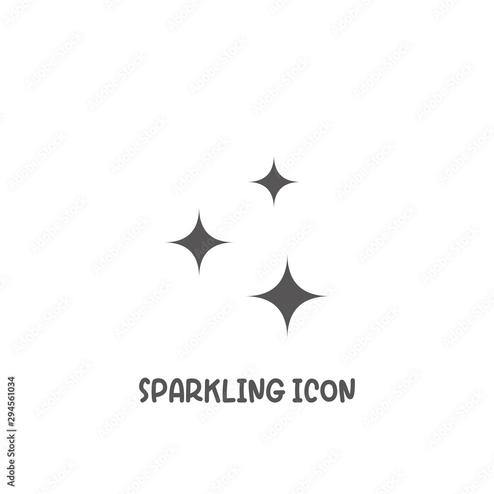 Sparkling icon simple flat style vector illustration. Sparkling icon simple flat style vector illustration.