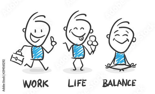 Stickman Blue: Jubilation, Work Life Balance, Teamwork. (Nr. 80)