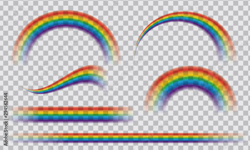 Multicoloured rainbow stripes isolated