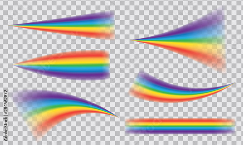 Multicoloured rainbow stripes isolated