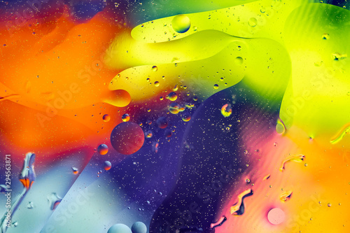 Wallpaper Mural Abstract colorful background. Oil and water drops. Rainbow blurred texture. 3d illustration Torontodigital.ca