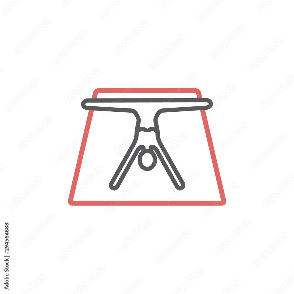 Woman floor exercise line icon. Vector signs for web graphics Woman floor exercise line icon. Vector signs for web graphics