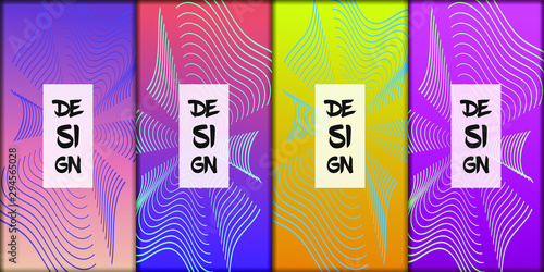 Minimal covers design. Colorful linear patterns. Vibrant background for screen, poster, banner, wallpaper, social media post