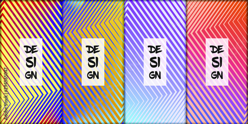 Minimal covers design. Colorful linear patterns. Vibrant background for screen, poster, banner, wallpaper, social media post