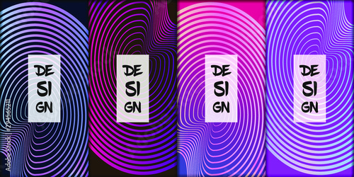 Minimal covers design. Colorful linear patterns. Vibrant background for screen, poster, banner, wallpaper, social media post