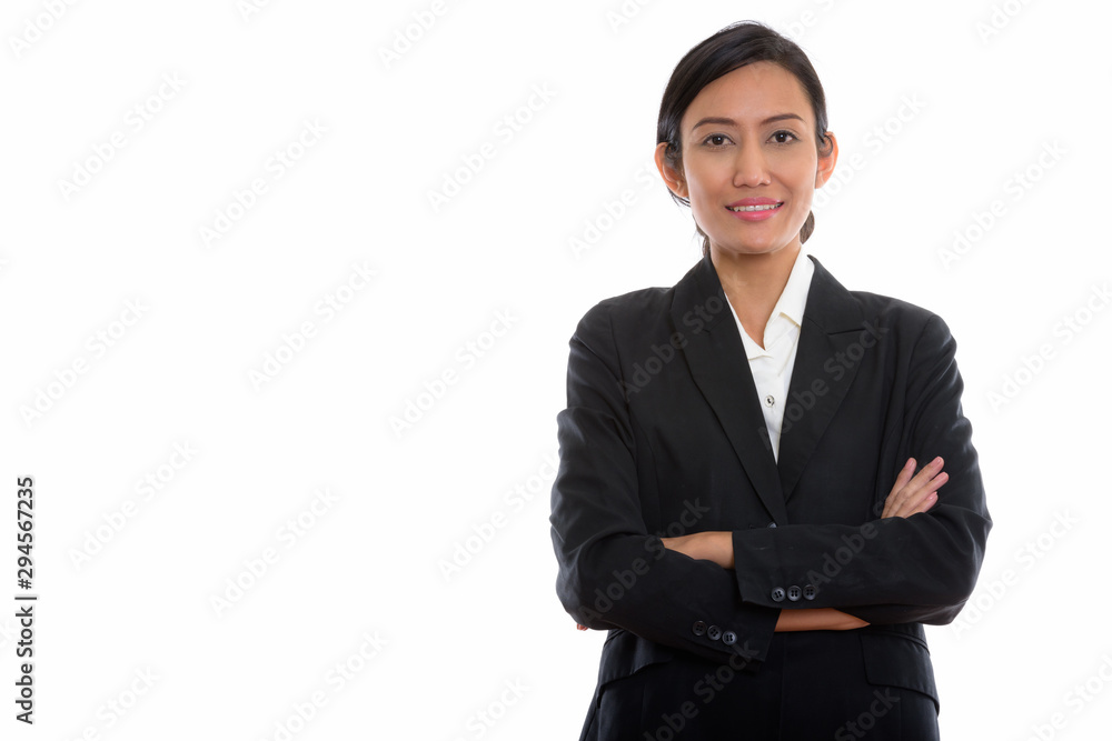 Studio shot of young beautiful Asian businesswoman Studio shot of young beautiful Asian businesswoman