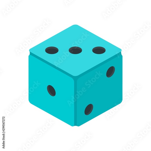 Small dice icon. Flat illustration of small dice vector icon for web design