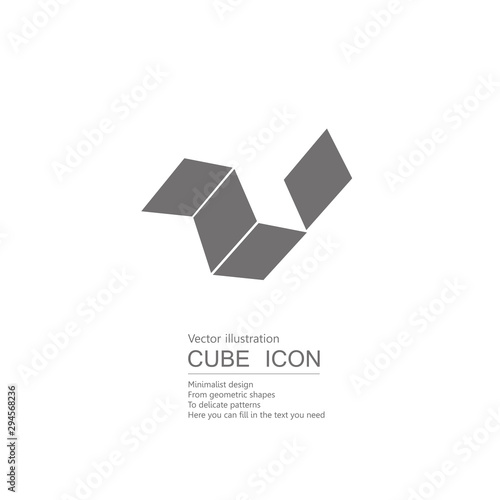 Vector drawn cubes. Isolated on white background.