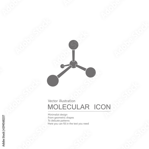 Vector drawn molecular structure. Isolated on white background.