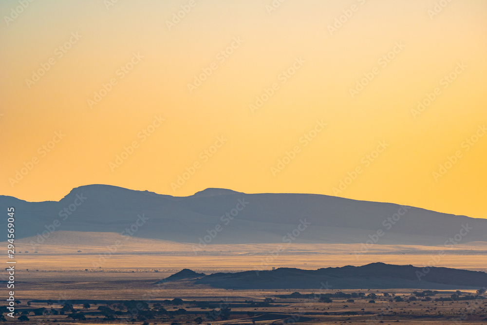 Coucher de soleil en Namibie, Afrique