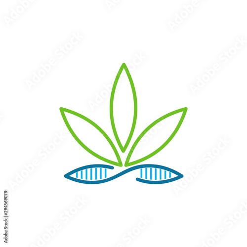 Marijuana Genetics Creative Abstract Icon Logo Design Template Element Vector