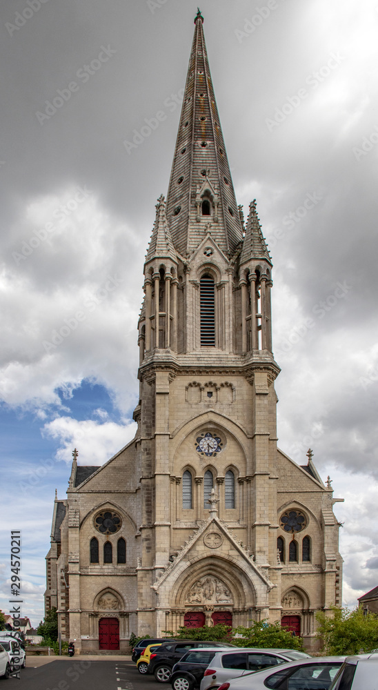 Saint-Philbert-de-Grand-Lieu. Eglise paroissiale. Loire-Atlantique. Pays de Loire	