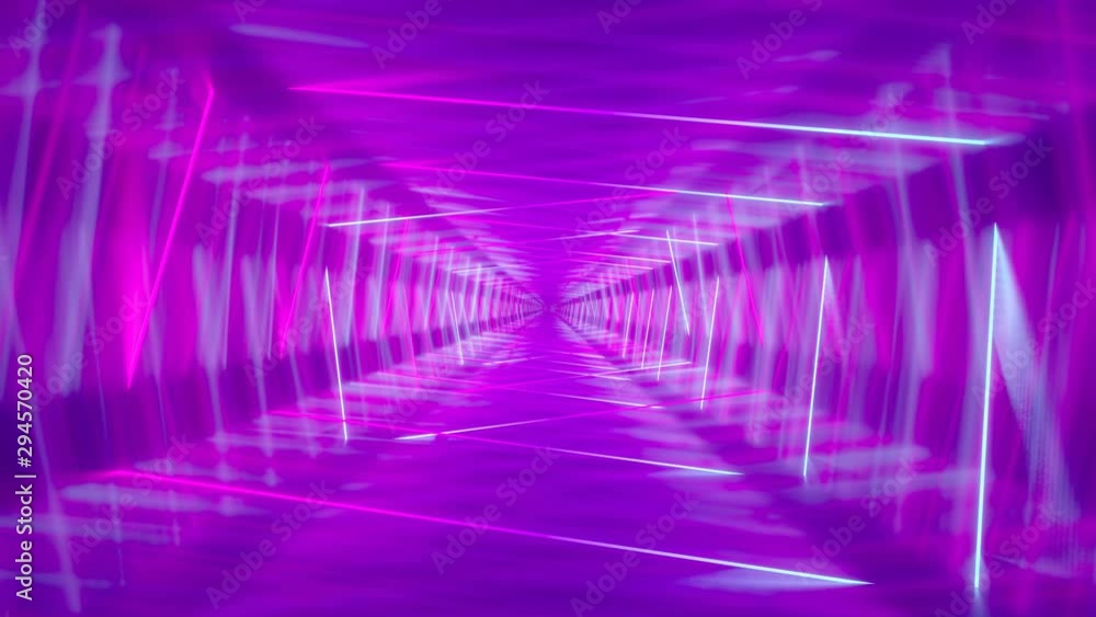 3D 4k abstract tunnel/ neon animation - moving rectangles 3D 4k abstract tunnel/ neon animation - moving rectangles