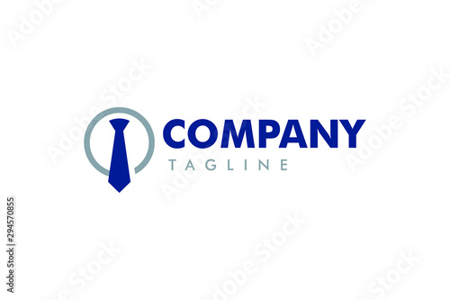 a tie with circle concept, business logo template, job icon, worker symbol illustration