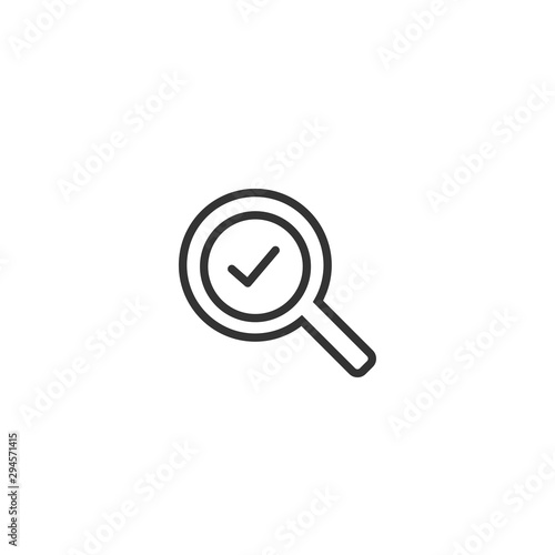 Testing line icon in simple design on a white background