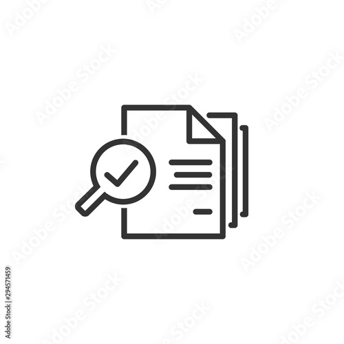 Audit line icon in simple design on a white background