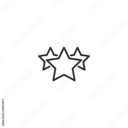 Rating star line icon in simple design on a white background