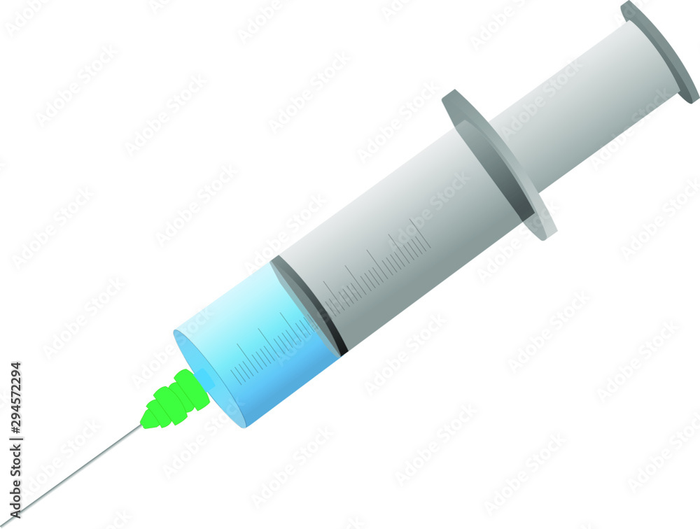 Vector syringe isolated on white background Vector syringe isolated on white background
