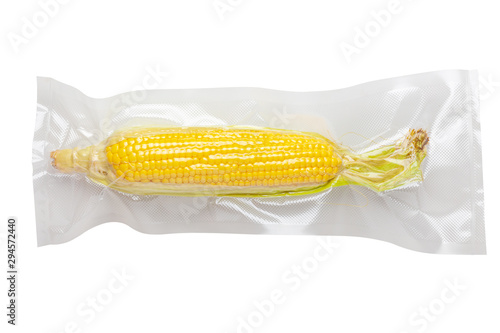 Corn cob in vacuum packaging