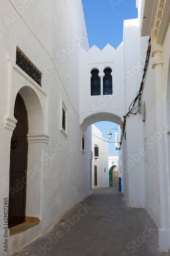 Narrow old street in the medina of Asilah