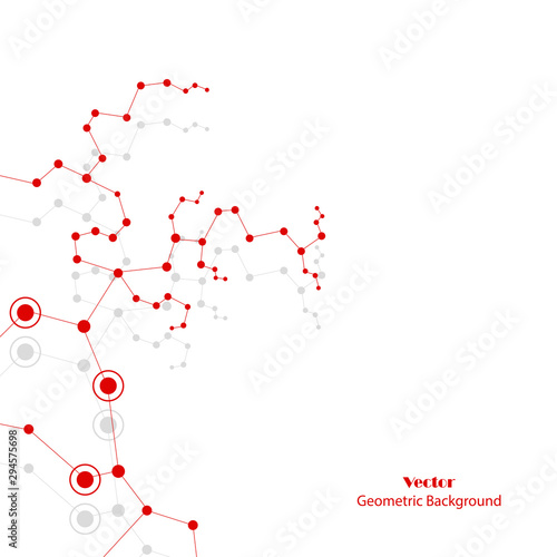 Technical abstract background with connecting dots and lines
