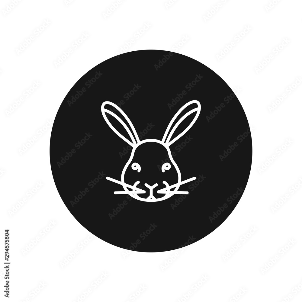 Rabbit vector icon, simple sign for web site and mobile app. Rabbit vector icon, simple sign for web site and mobile app.
