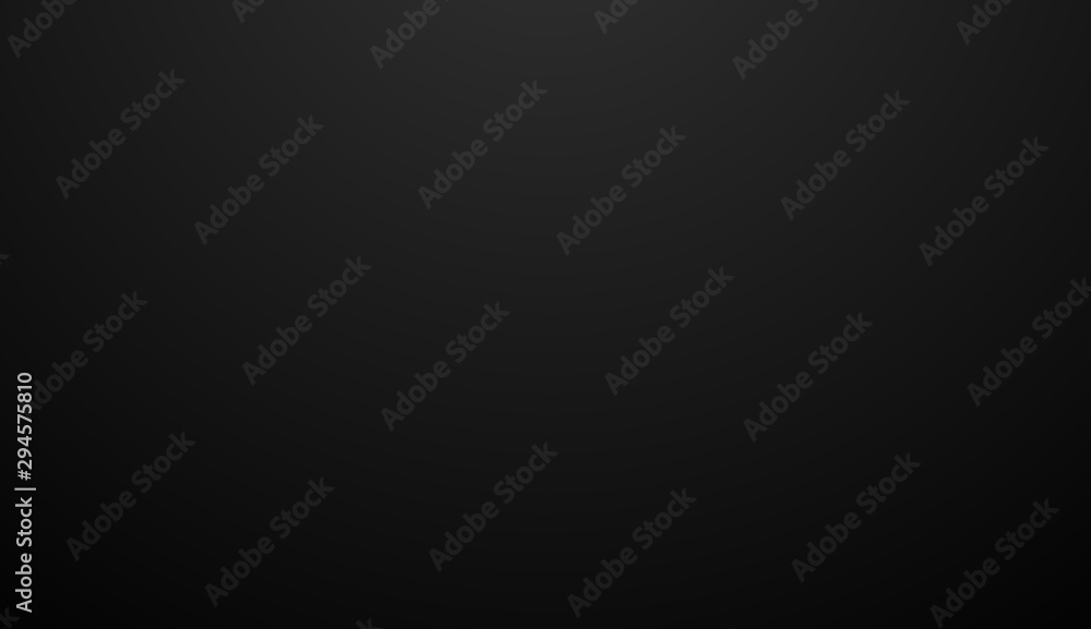Black abstract gradient background, vector.