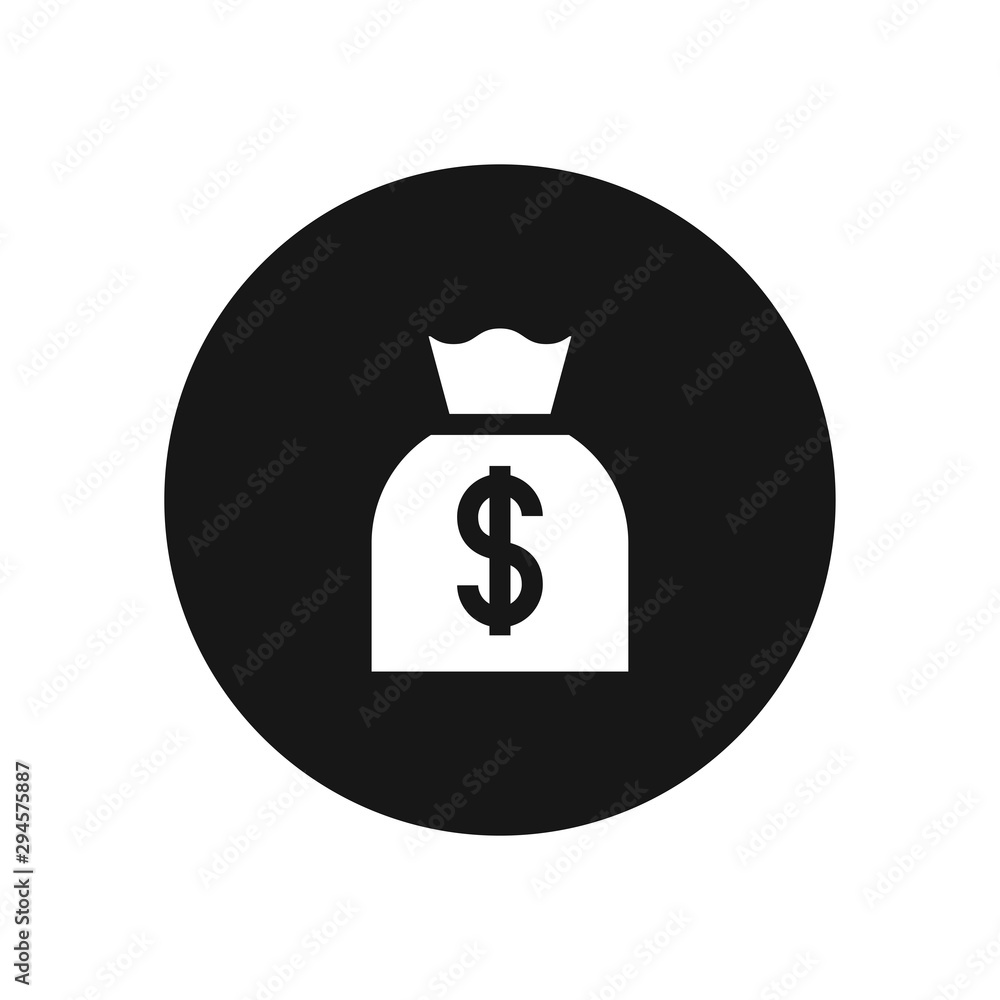 Money bag vector icon, simple sign for web site and mobile app. Money bag vector icon, simple sign for web site and mobile app.