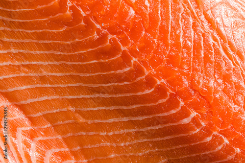 banner of Fresh salmon slice very close up. macro shot. seafood background. pattern