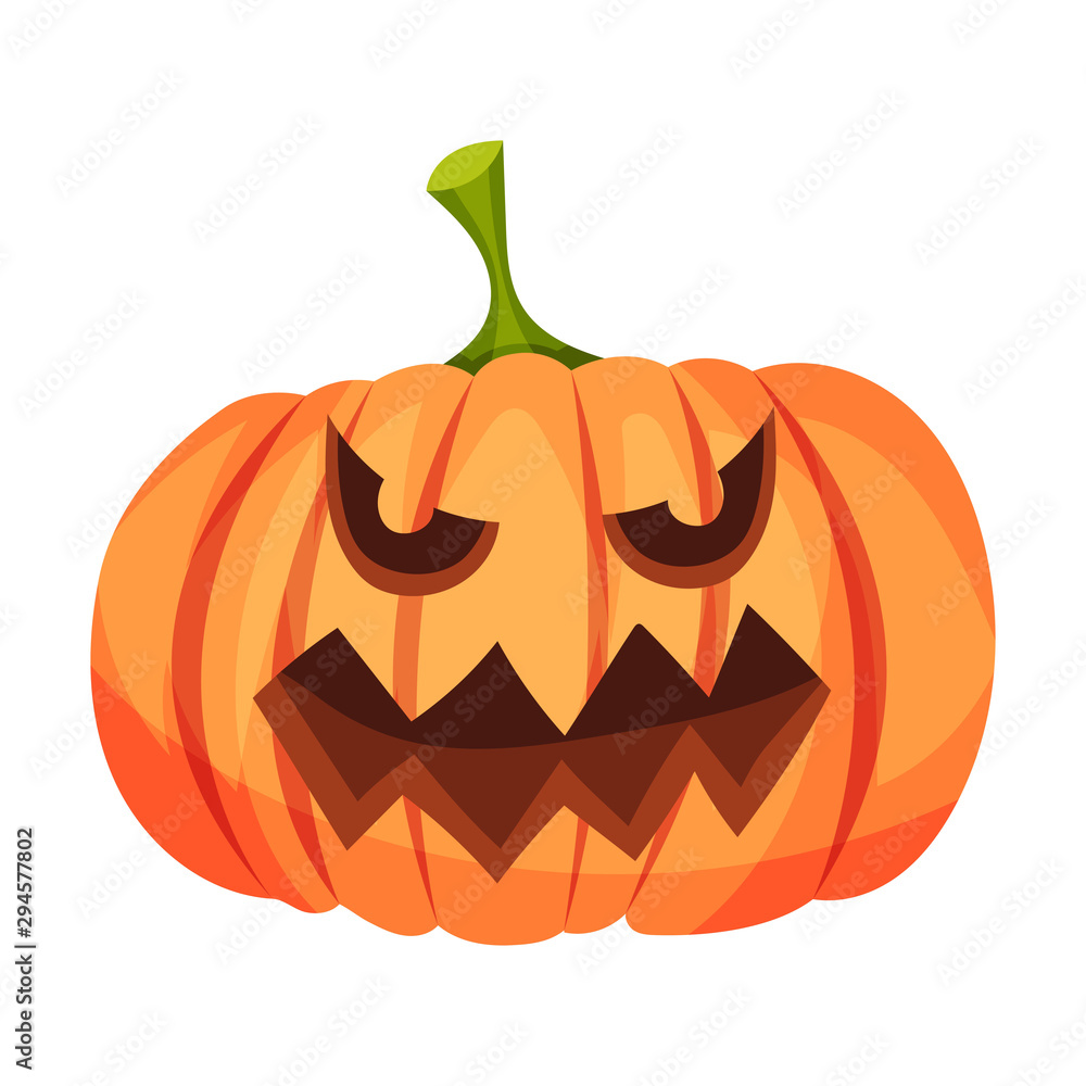 Ominous on a jack lantern. Vector illustration. Ominous on a jack lantern. Vector illustration.