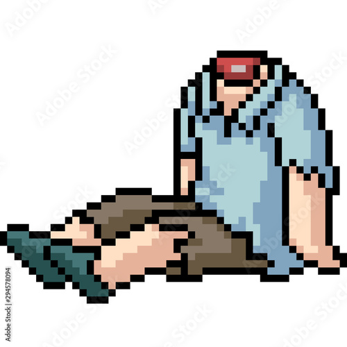 vector pixel art corpse