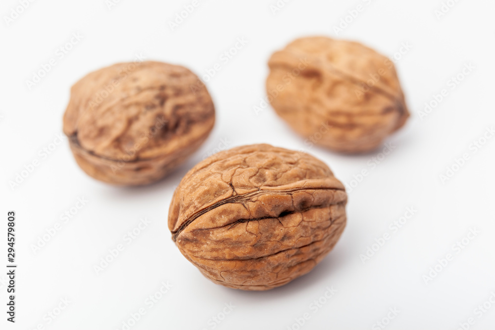 walnuts isolated on white background walnuts isolated on white background