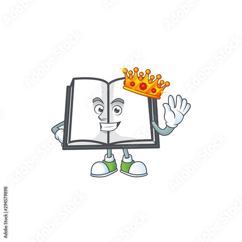 King open book on a white background