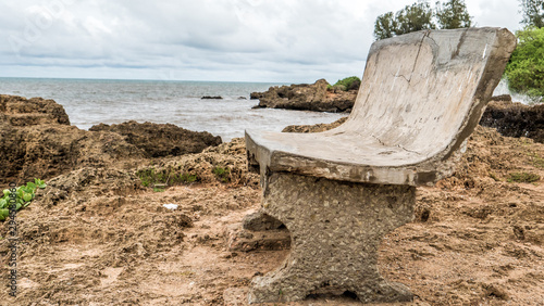 Bench on beach