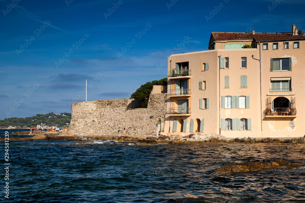The old citadel, artillery fort of Saint-Tropez, Var, at the Cote d'Azur, Provence, southern France, France, Europe The old citadel, artillery fort of Saint-Tropez, Var, at the Cote d'Azur, Provence, southern France, France, Europe