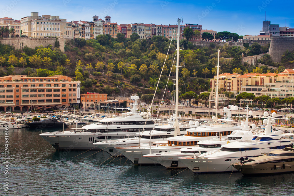 Yachts in marina Port Hercules, Monaco,Europe