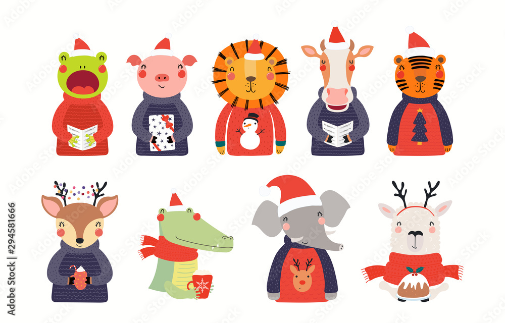 Animals in christmas sales sweaters