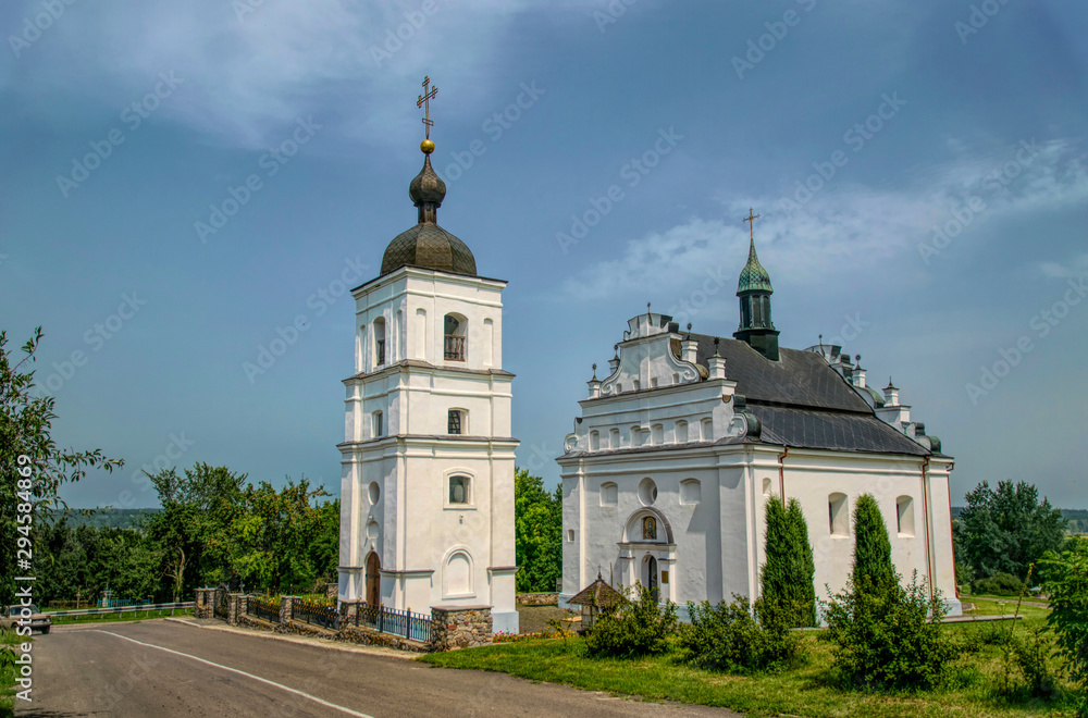 Naklejka premium Elias Church in the village Subbotov, Ukraine. Ancient orthodox temple