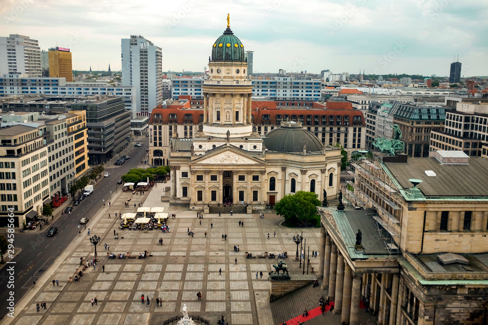German Cathedral and Konzerthaus on Gendarmenmarkt in Berlin, Germany.