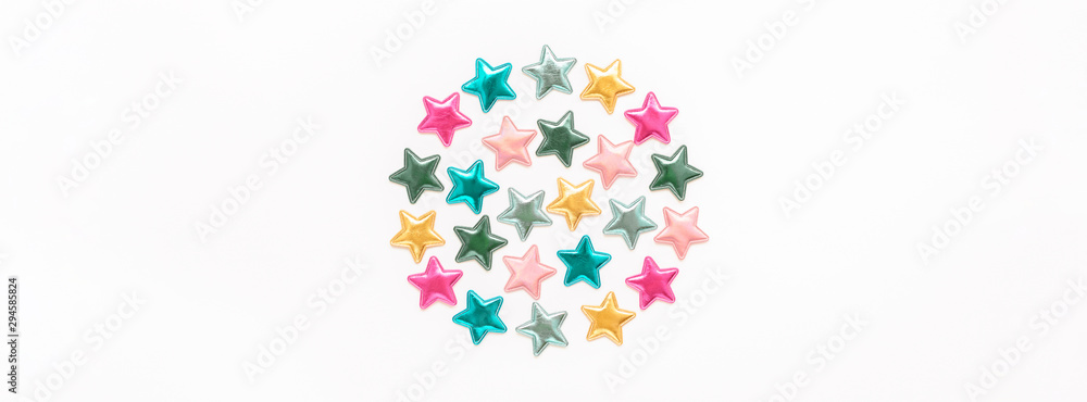 Decorative stars holiday composition