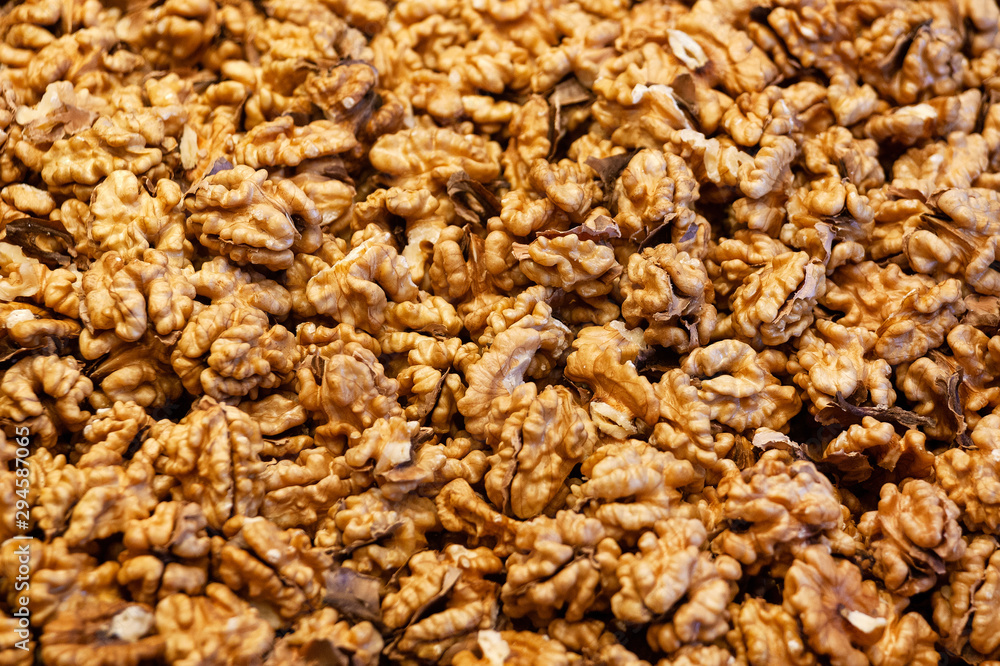 lot of peeled walnuts. lot of peeled walnuts.