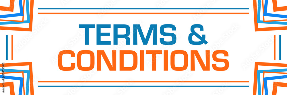 Terms And Conditions Blue Orange Random Borders Horizontal Terms And Conditions Blue Orange Random Borders Horizontal